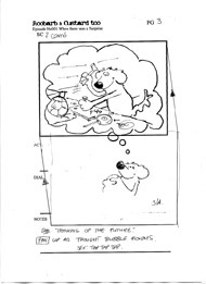 Episode 1 storyboard for Roobarb and Custard Too